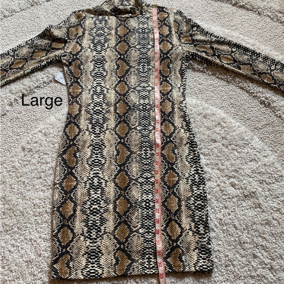Snakeskin animal print sexy mini dress NWT small large - Picture 13 of 16